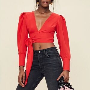 Revolve LPA Wrap Blouse
